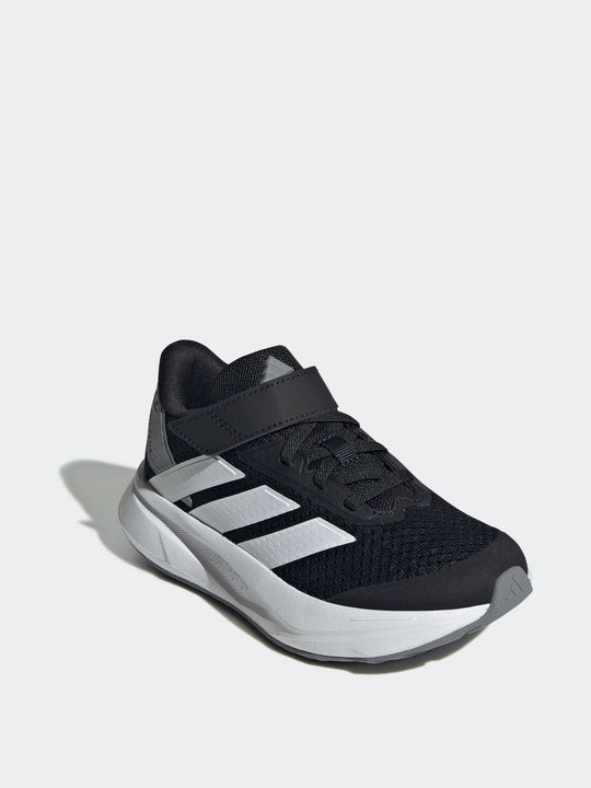 adidas Black/White Duramo SL Hook and Loop Running Kids Trainers