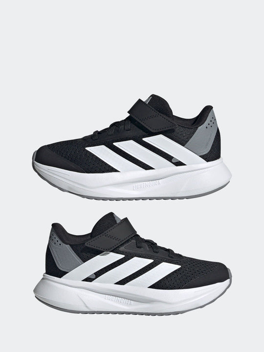 adidas Black/White Duramo SL Hook and Loop Running Kids Trainers