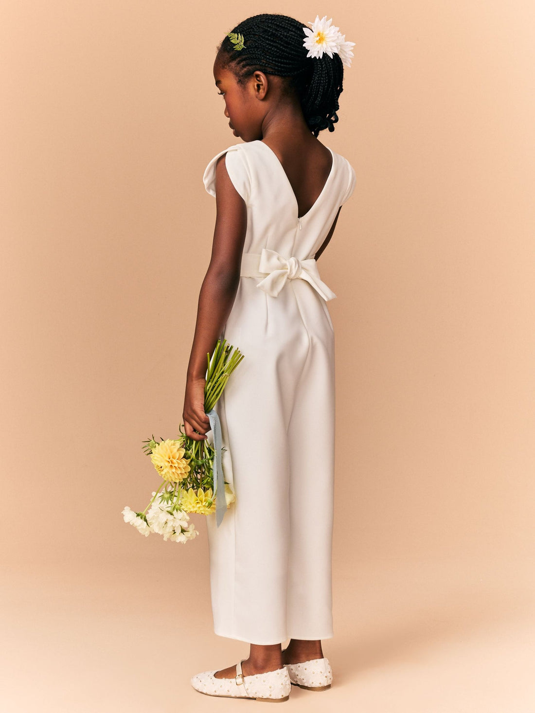 Cream Occasion Jumpsuit (3-16yrs)