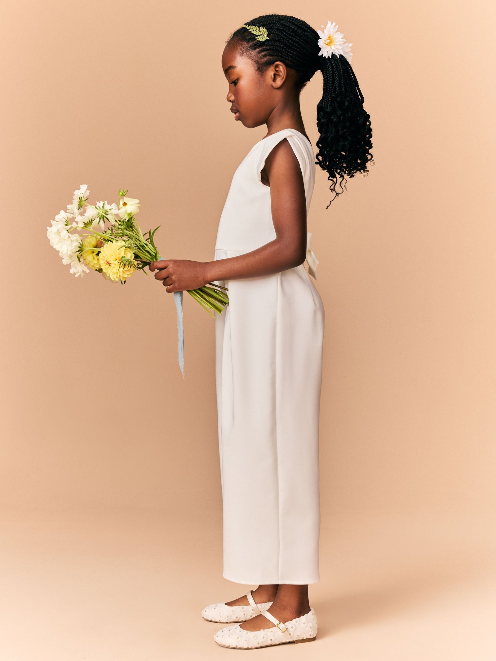 Cream Occasion Jumpsuit (3-16yrs)