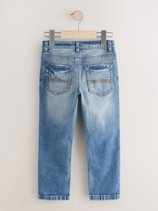 Mid Blue Regular Fit Stretch Jeans (3-17yrs)