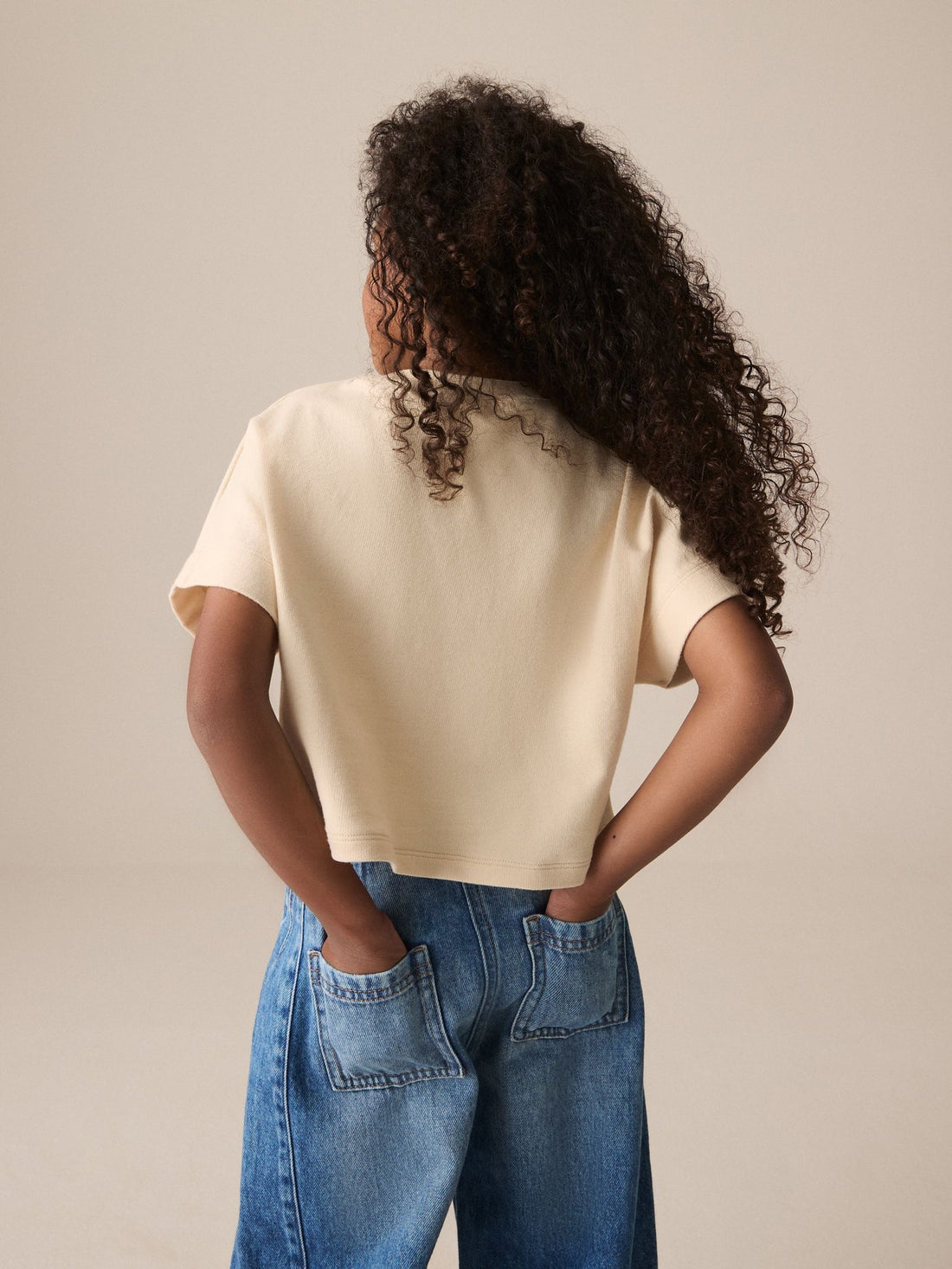 Ecru Boxy Bows T-Shirt (3-16yrs)