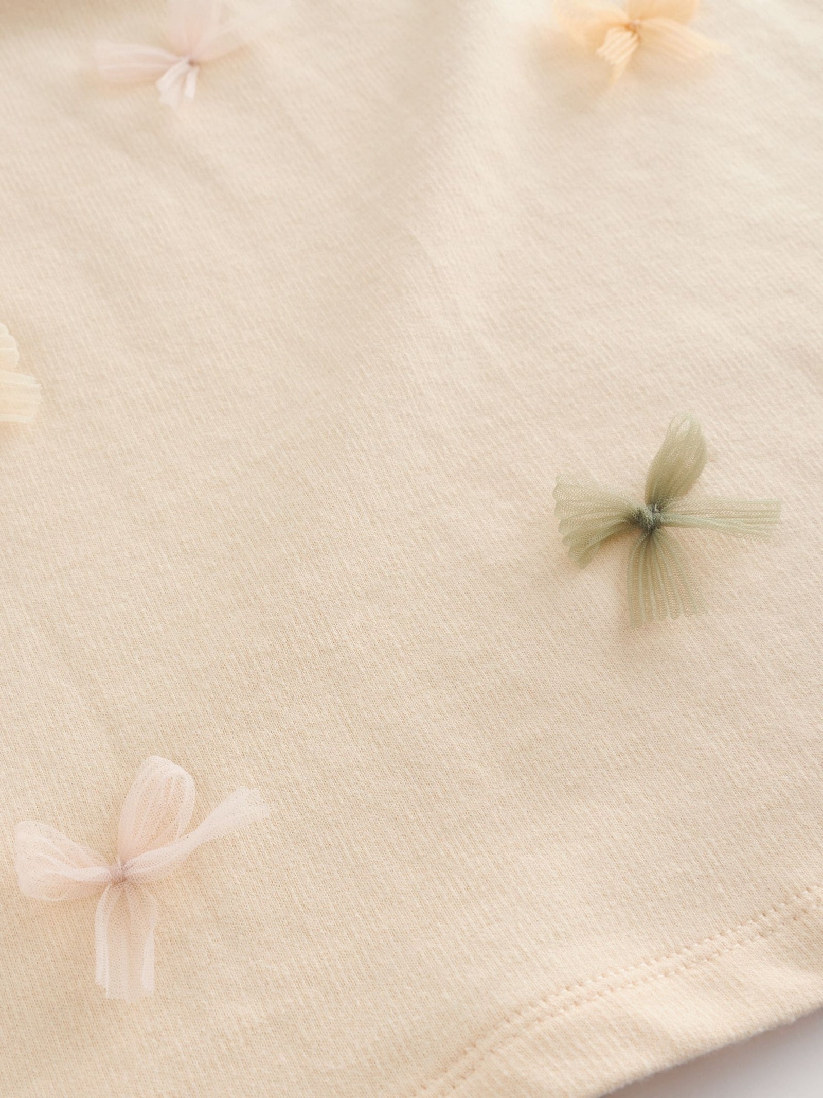 Ecru Boxy Bows T-Shirt (3-16yrs)