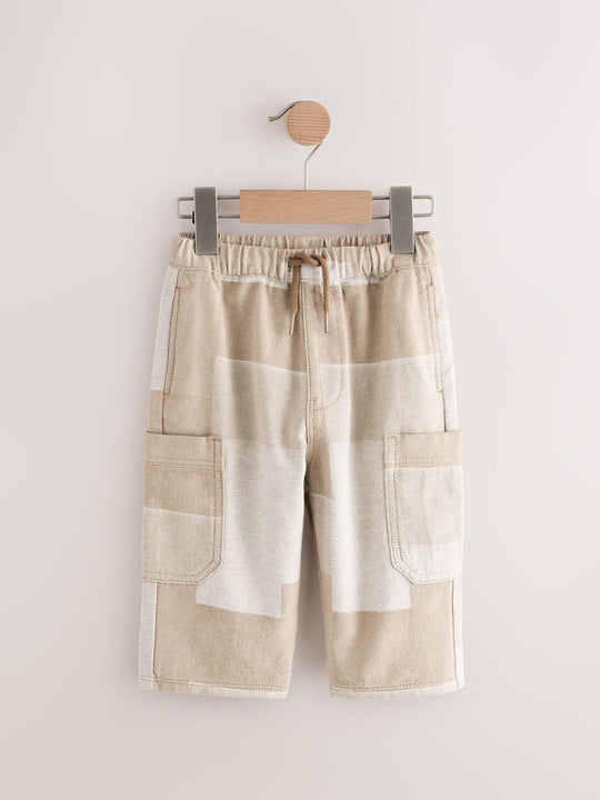 Stone Patchwork Wide Leg Pull On Cargo Jeans (3mths-7yrs)