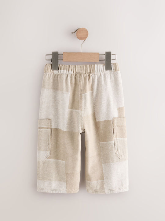 Stone Patchwork Wide Leg Pull On Cargo Jeans (3mths-7yrs)