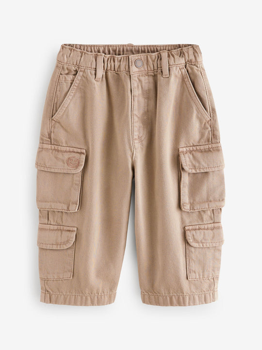 Tan Brown 100% Cotton Cargo Trouser Jeans (3mths-7yrs)