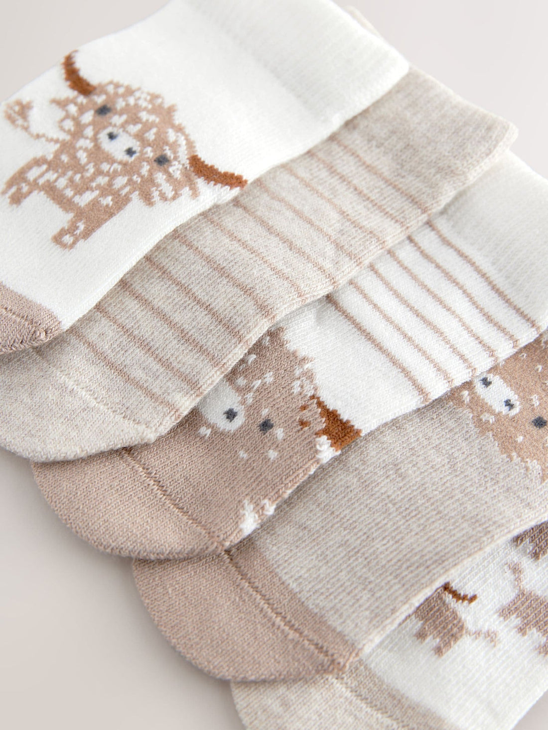 Neutral Hamish Baby Socks 5 Pack