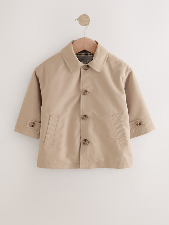 Neutral Shower Resistant Trench Coat (3mths-7yrs)