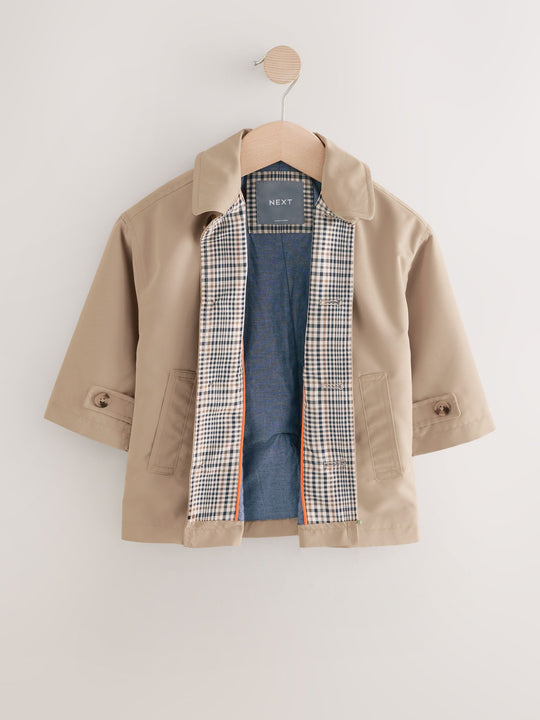 Neutral Shower Resistant Trench Coat (3mths-7yrs)