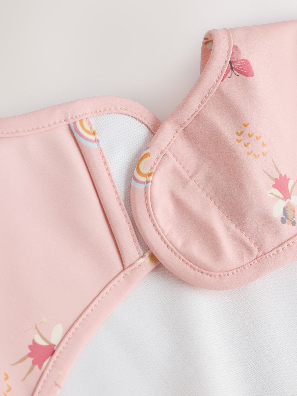 Pink Unicorn Fairies Weaning And Feeding Sleeved Bib