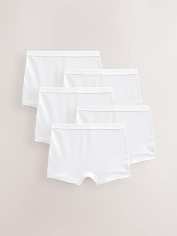 White Short Briefs 5 Pack (2-16yrs)