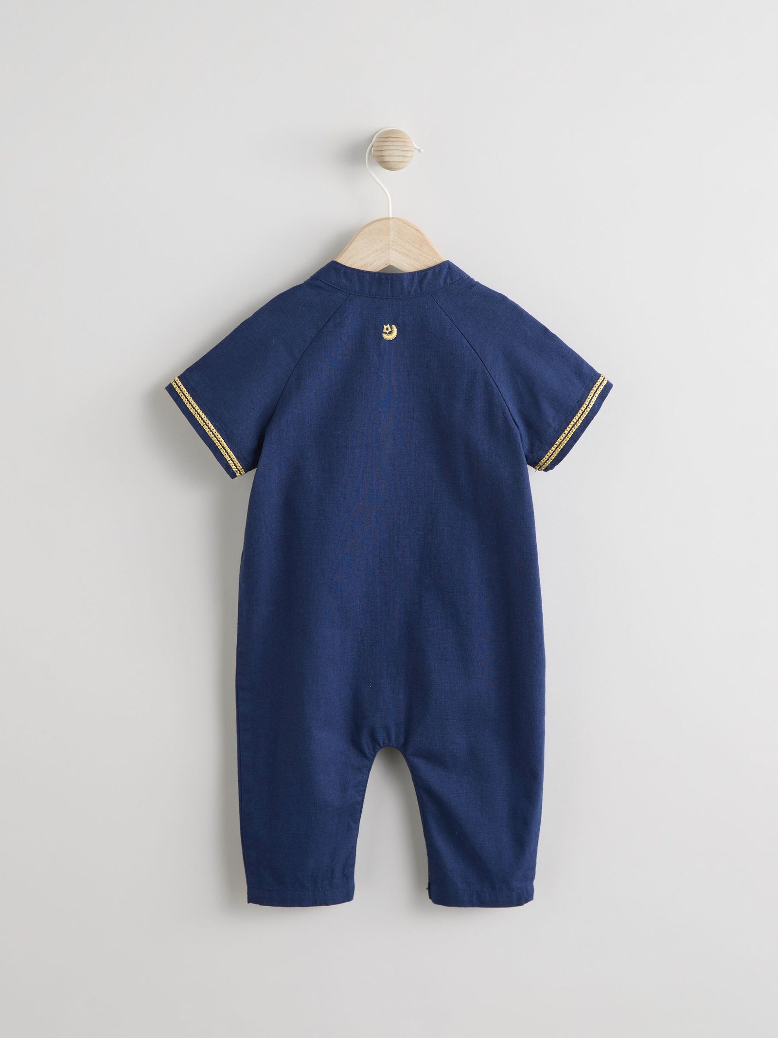 Navy Baby Occasion Romper (0mths-2yrs)
