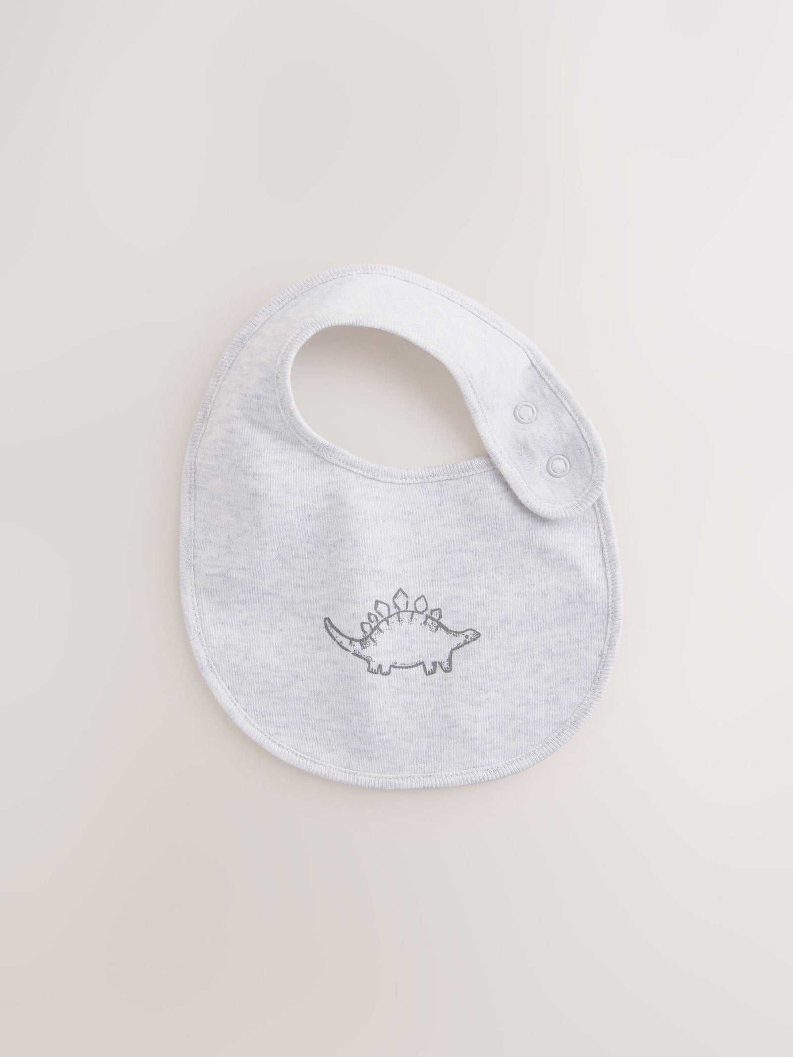 Grey Dinosaur Baby Bibs 3 Pack