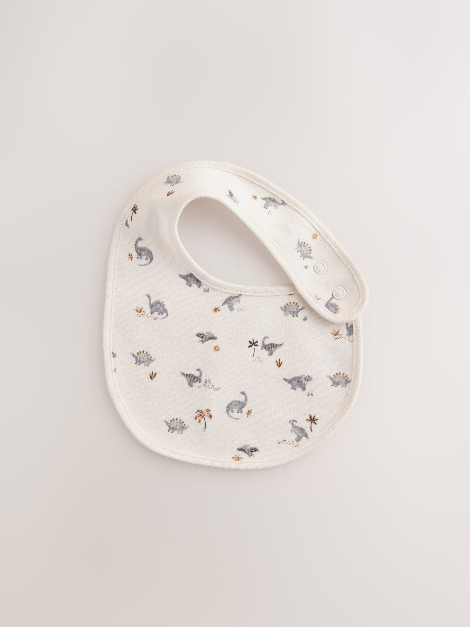 Grey Dinosaur Baby Bibs 3 Pack