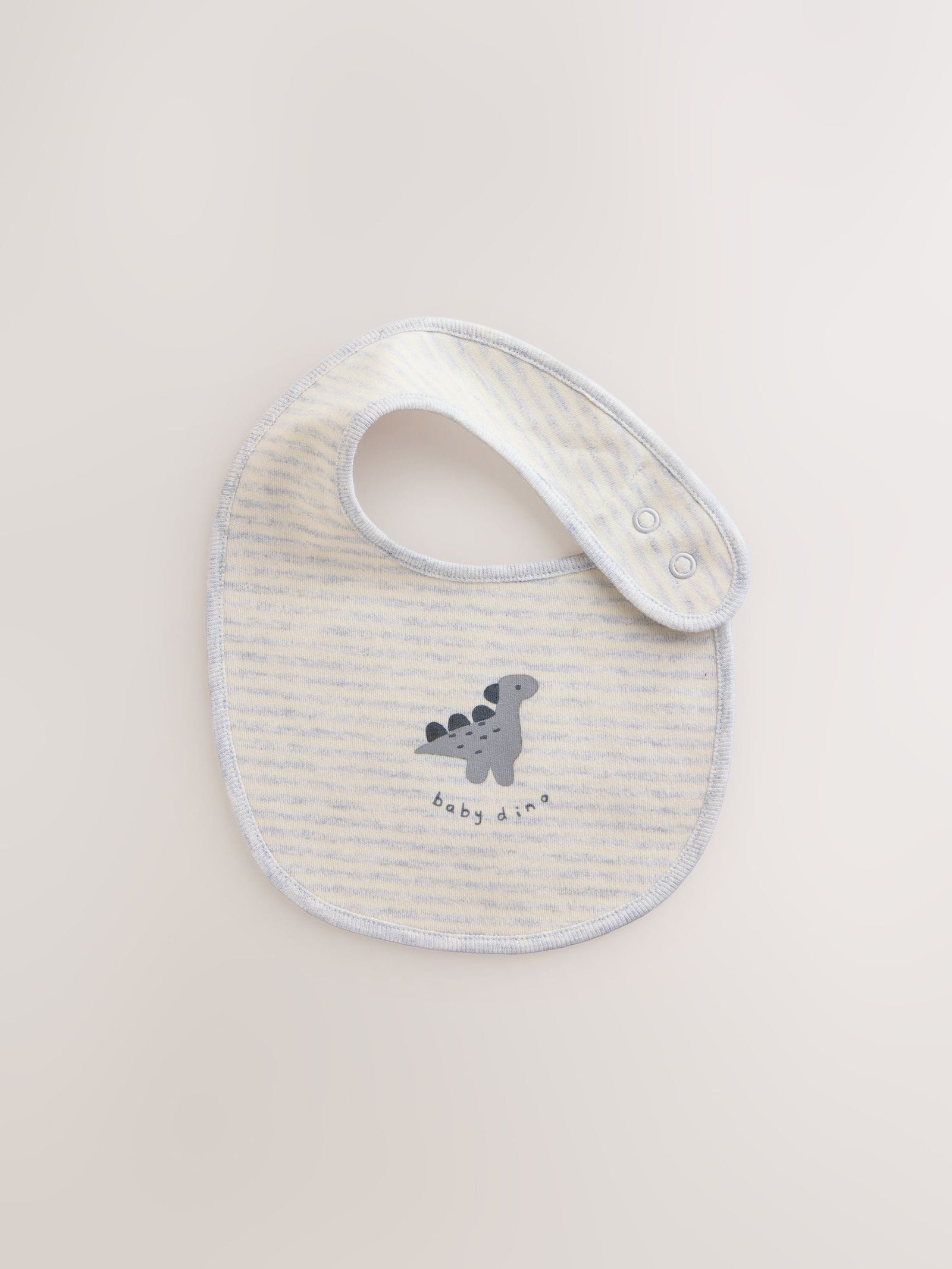 Grey Dinosaur Baby Bibs 3 Pack