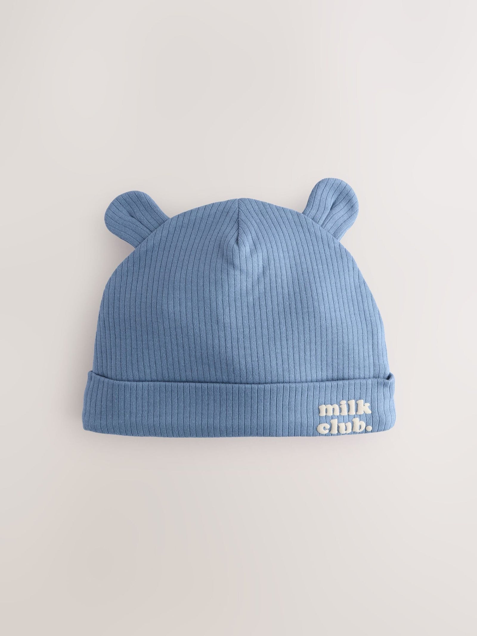 Blue 100% Cotton Slogan Baby Beanie Hats 3 Pack (0-18mths)
