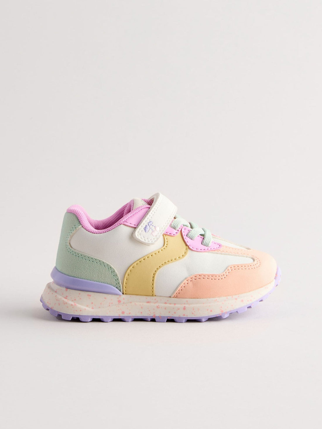 Multi Bright Elastic Lace Touch Fastening Trainers