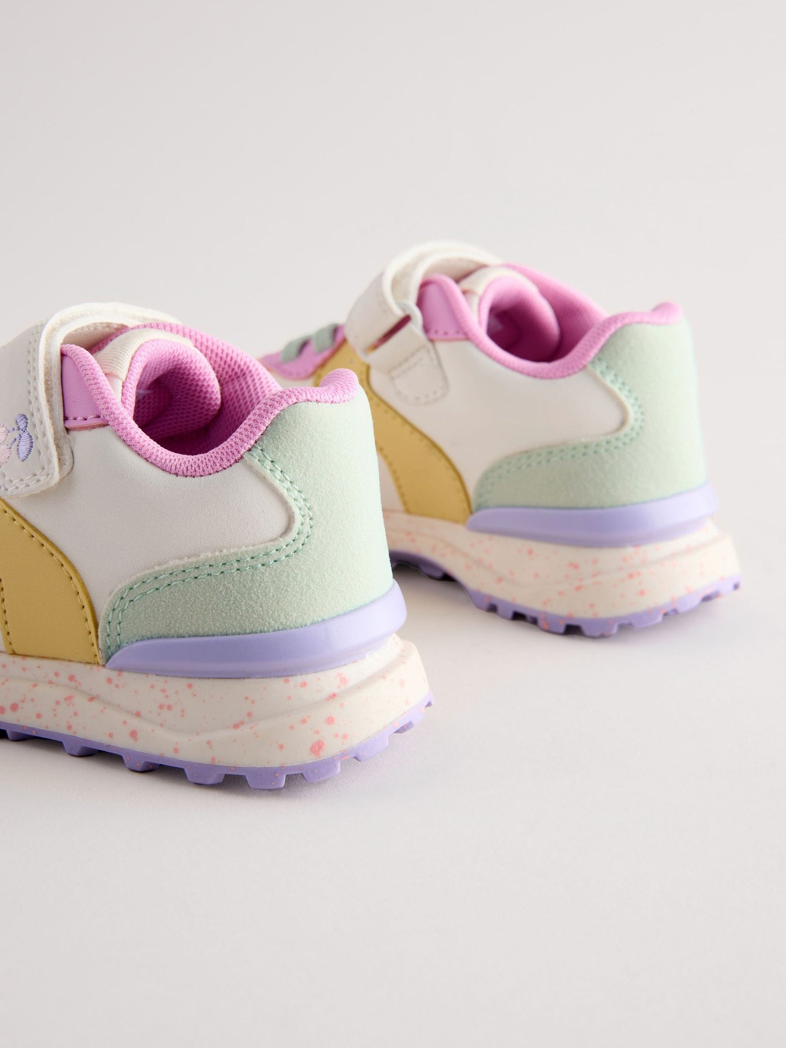 Multi Bright Elastic Lace Touch Fastening Trainers