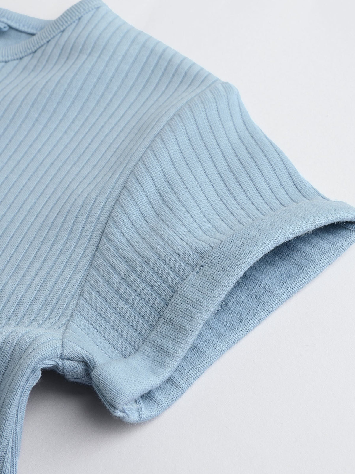 Blue Grandad Button Neck Baby Rompers 4 Pack