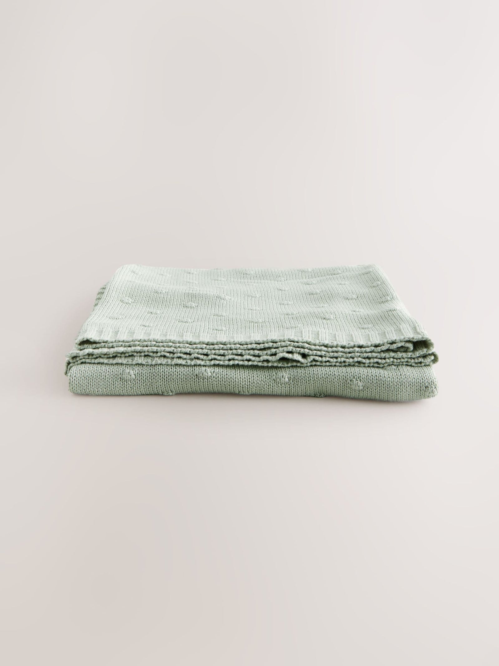 Sage Green Baby Bobble Blanket