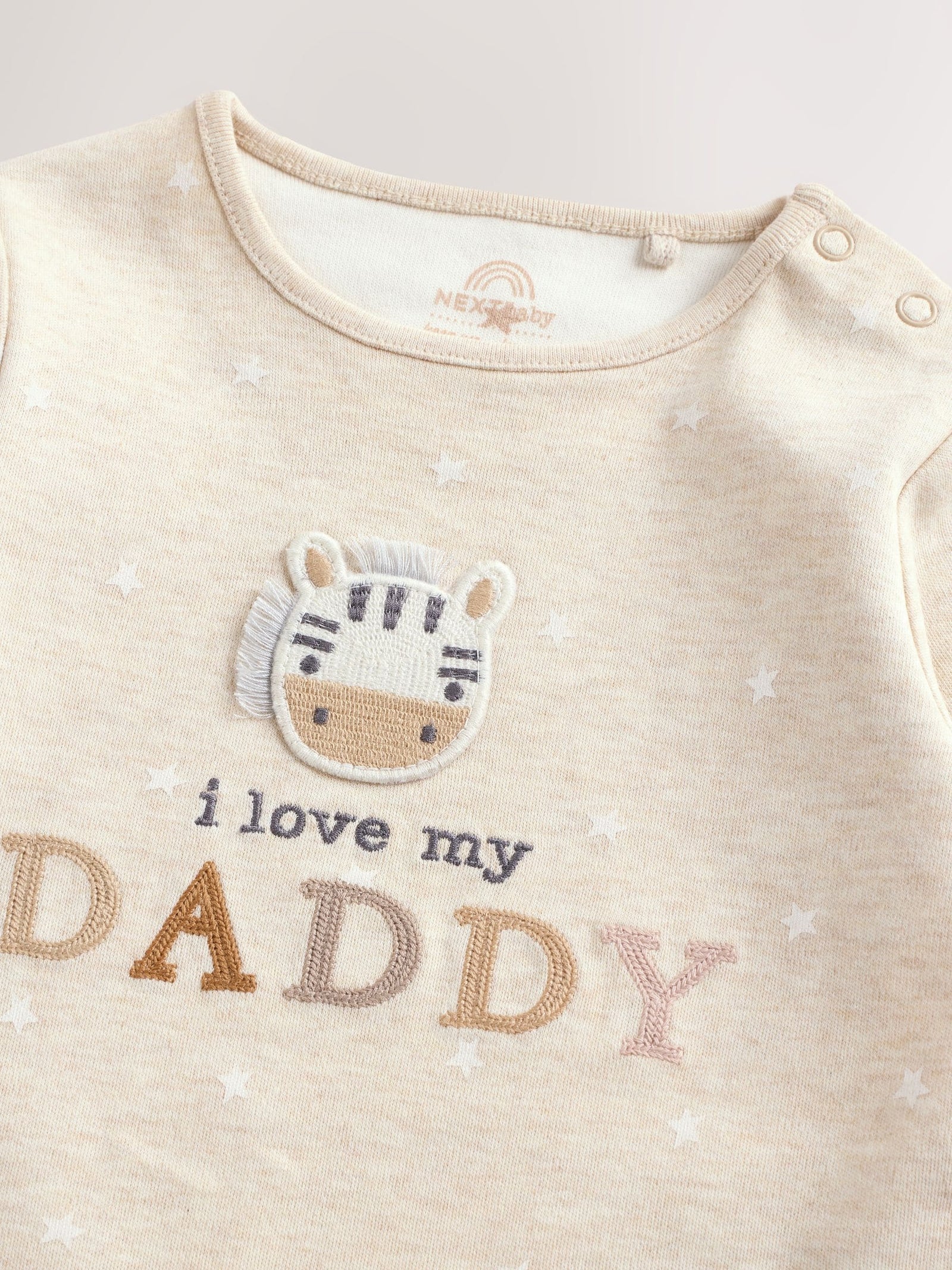 Neutral Zebra I Love My Daddy Baby Bodysuits 1 Pack