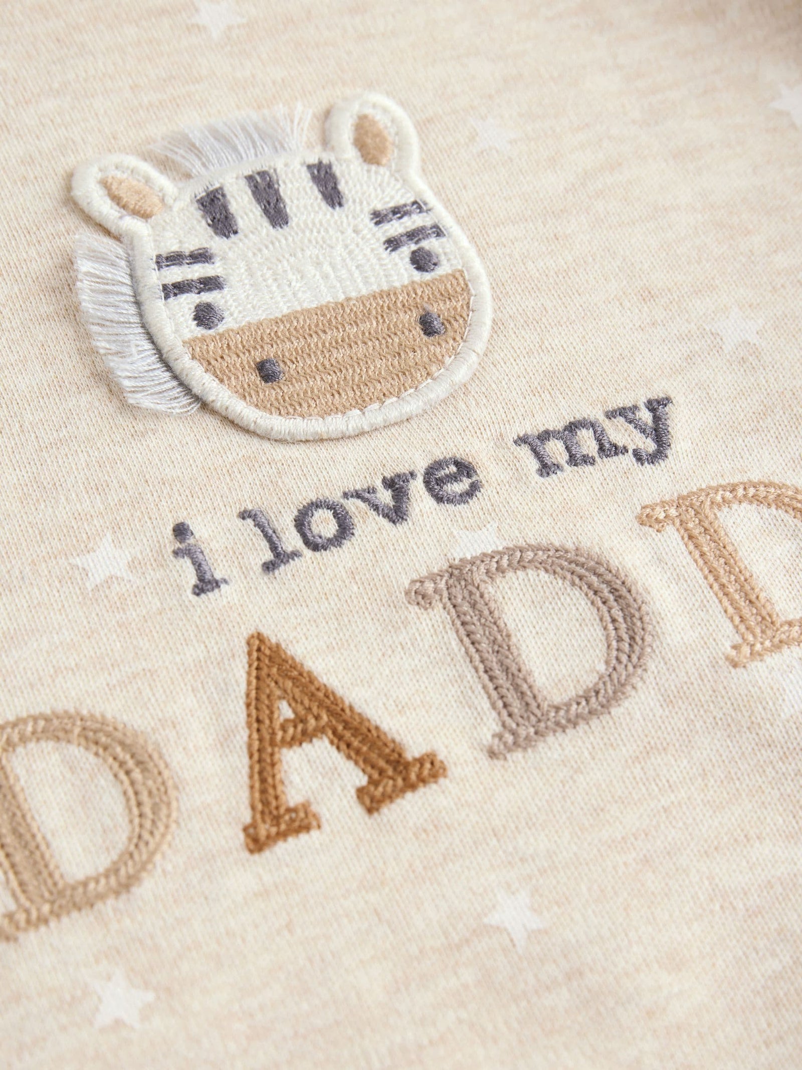 Neutral Zebra I Love My Daddy Baby Bodysuits 1 Pack