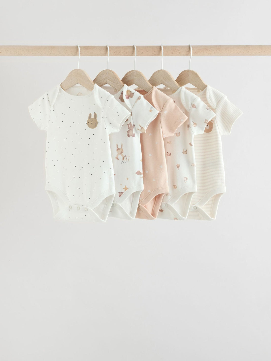 Neutral Baby Short Sleeve Bodysuits 5 Pack