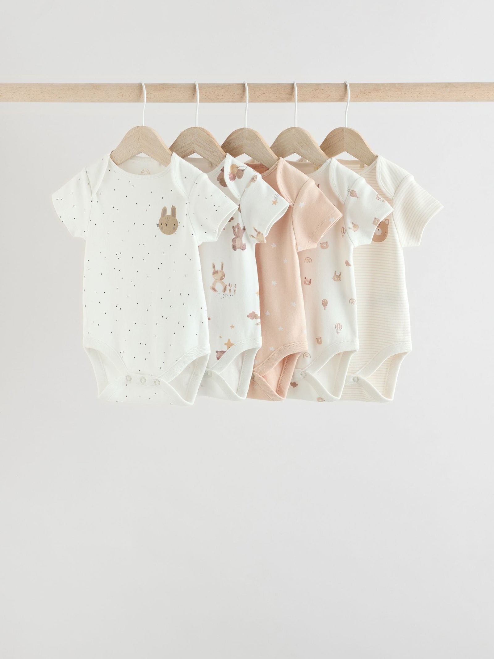 Neutral Baby Short Sleeve Bodysuits 5 Pack