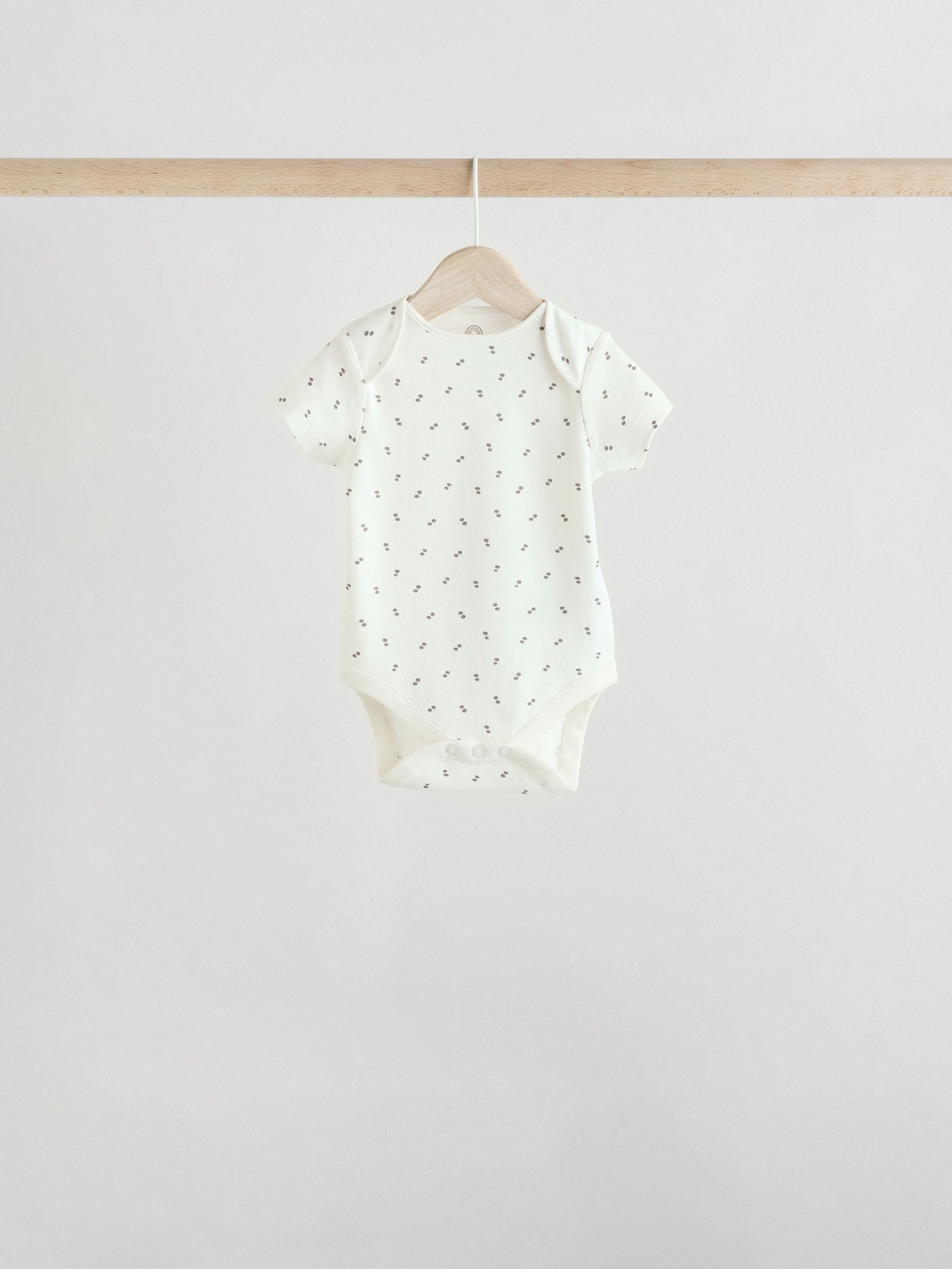 Grey Zebra Baby Short Sleeve Bodysuits 100% Cotton 5 Pack