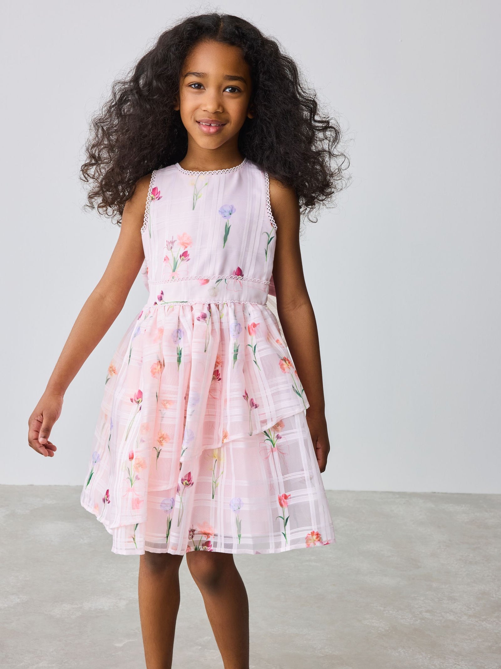 Baker by Ted Baker Floral Burnout Cross Back Dress