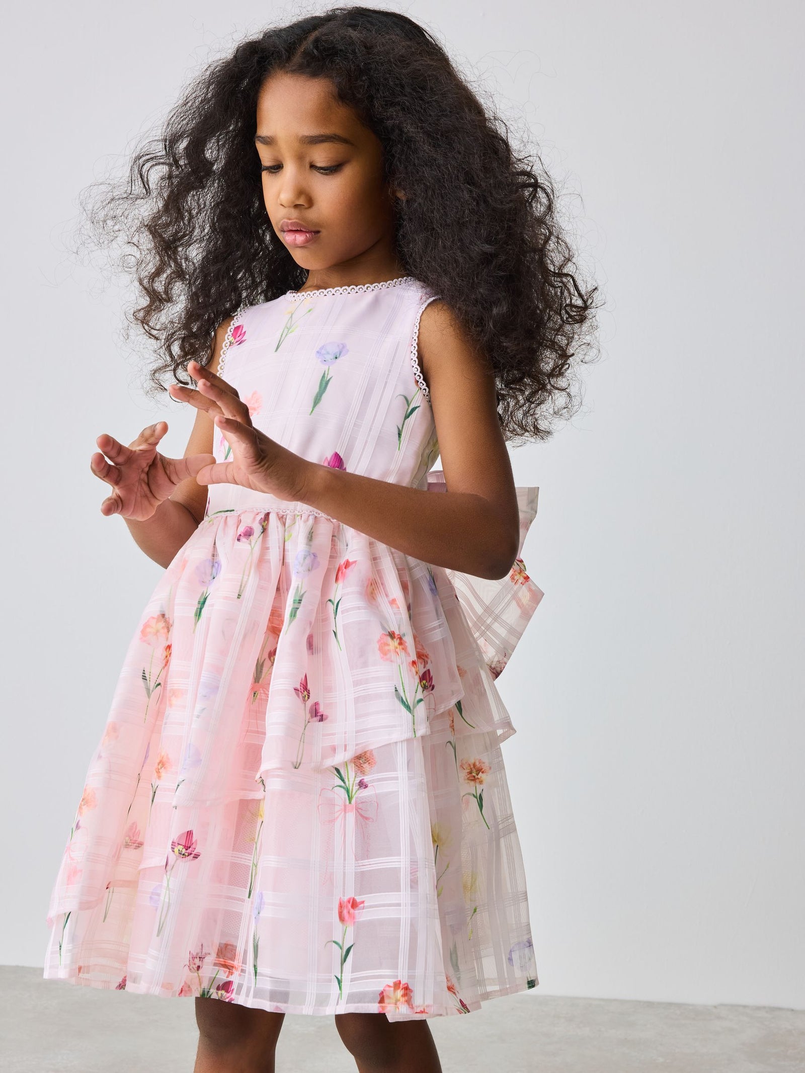 Baker by Ted Baker Floral Burnout Cross Back Dress