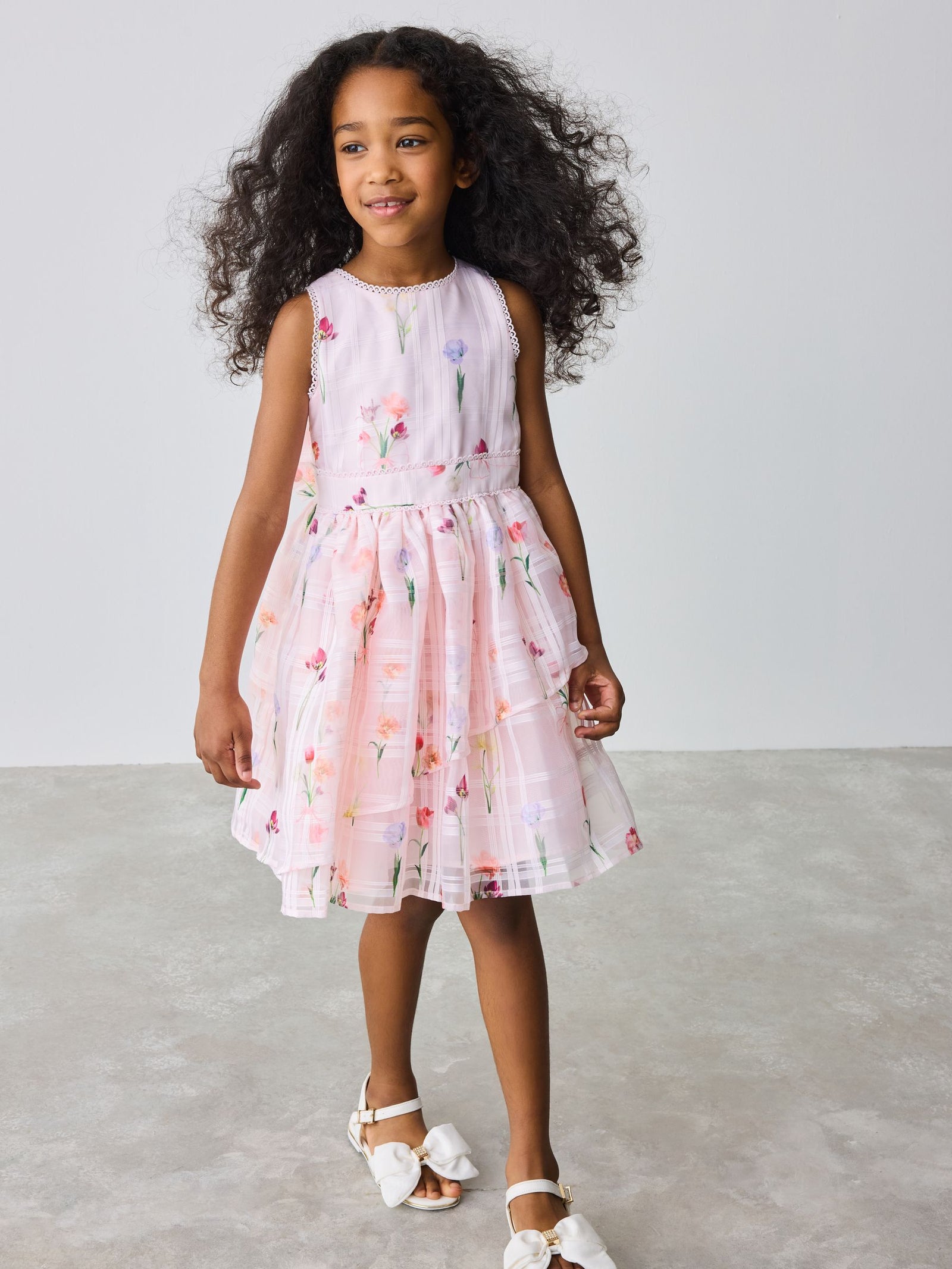 Baker by Ted Baker Floral Burnout Cross Back Dress