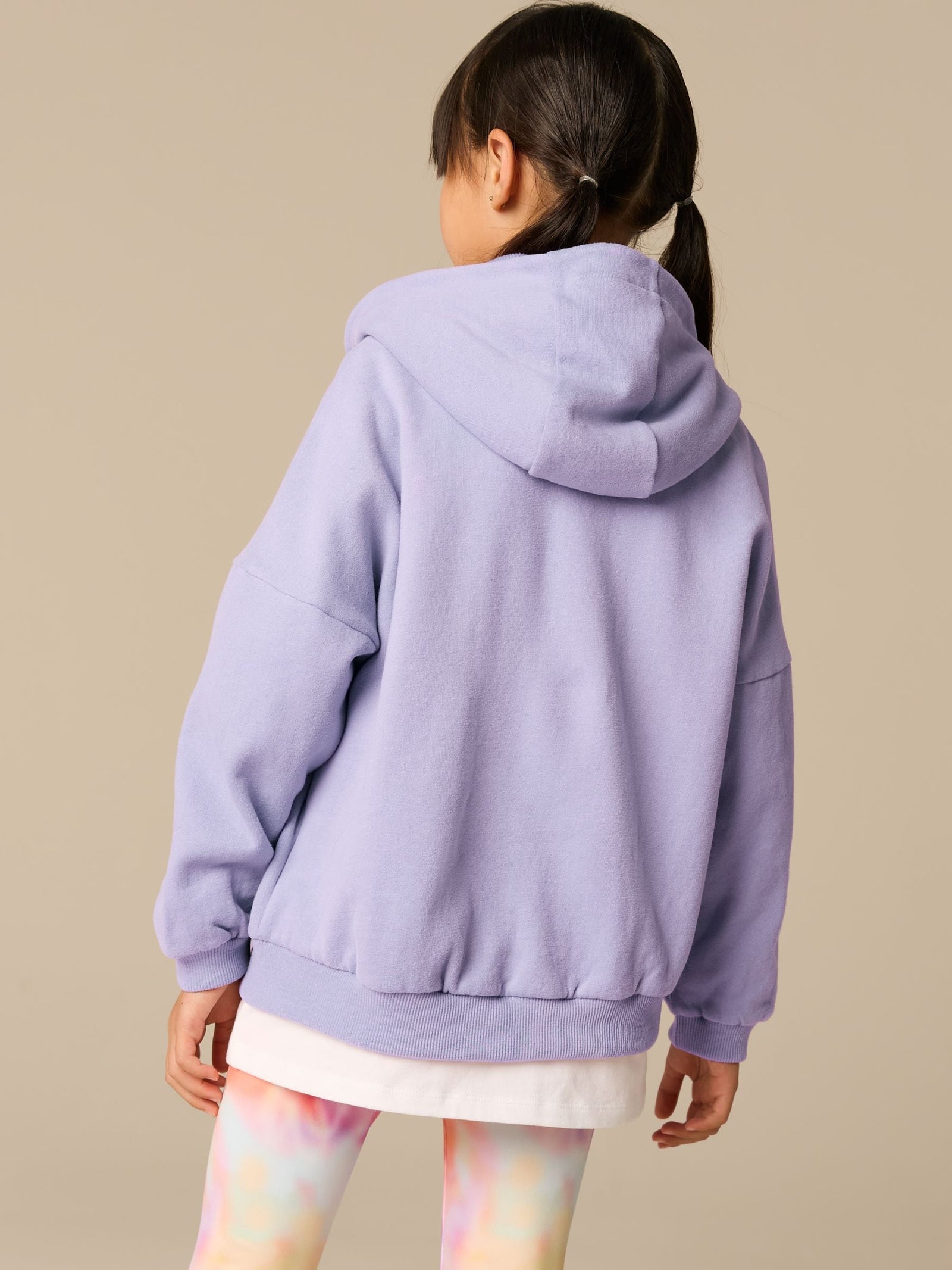 Dusky Purple Zip Through Hoodie (3-16yrs)