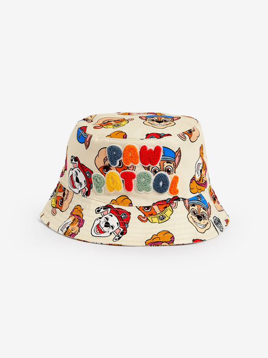 Cream Paw Patrol Bucket 100% Cotton Hat (1-10yrs)