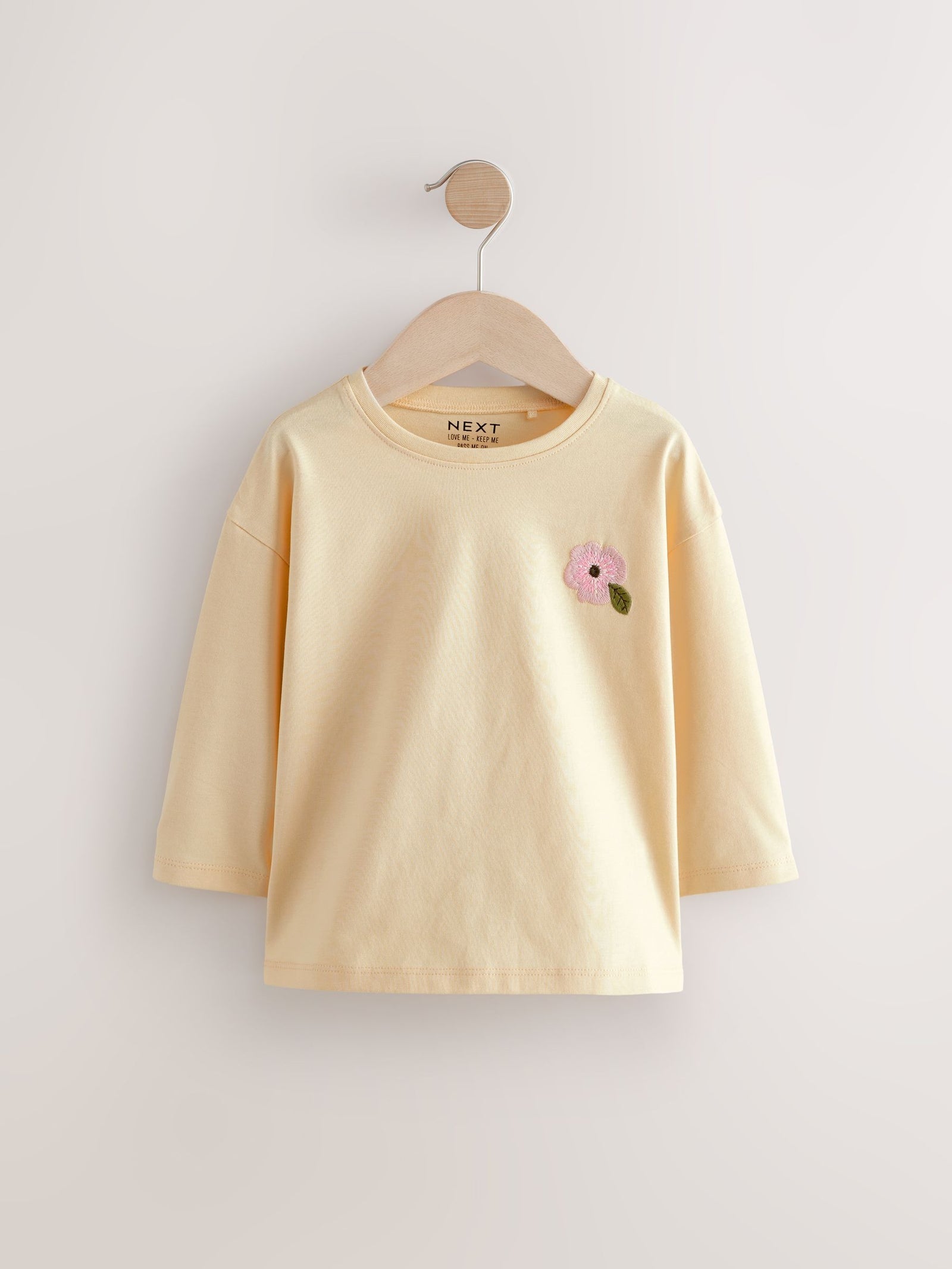 Pink/White 4 Pack Bunny Embroidered Long Sleeve T-Shirts (3mths-7yrs)