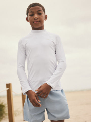White Long Sleeve Rash Vest (1.5-16yrs)