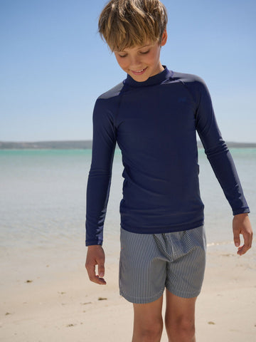 Navy Long Sleeve Rash Vest (1.5-16yrs)