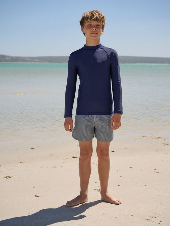 Navy Long Sleeve Rash Vest (1.5-16yrs)