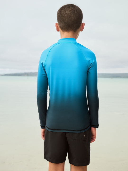 Blue Ombre Long Sleeve Rash Vest (1.5-16yrs)