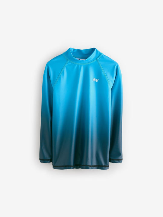 Blue Ombre Long Sleeve Rash Vest (1.5-16yrs)