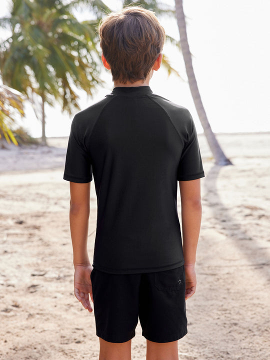 Black Short Sleeve Rash Vest (1.5-16yrs)