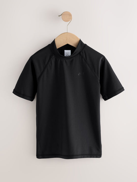 Black Short Sleeve Rash Vest (1.5-16yrs)