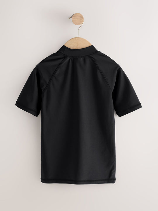 Black Short Sleeve Rash Vest (1.5-16yrs)