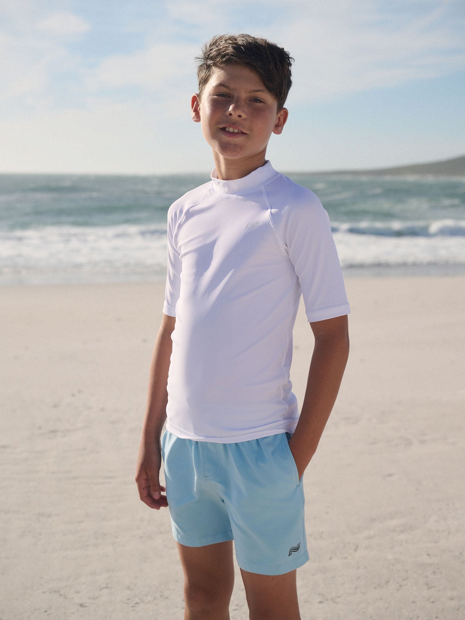 White Short Sleeve Rash Vest (1.5-16yrs)