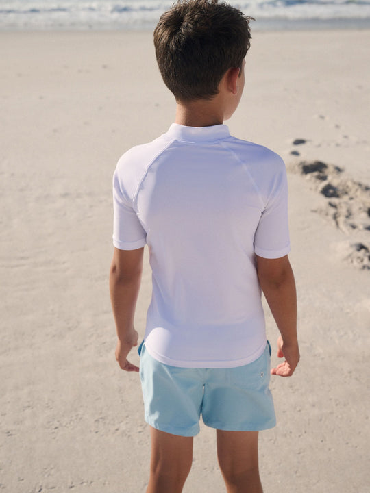 White Short Sleeve Rash Vest (1.5-16yrs)