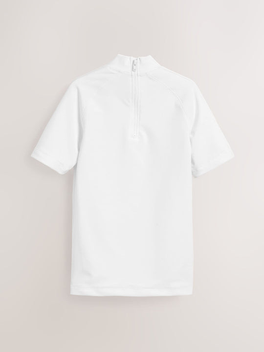 White Short Sleeve Rash Vest (1.5-16yrs)