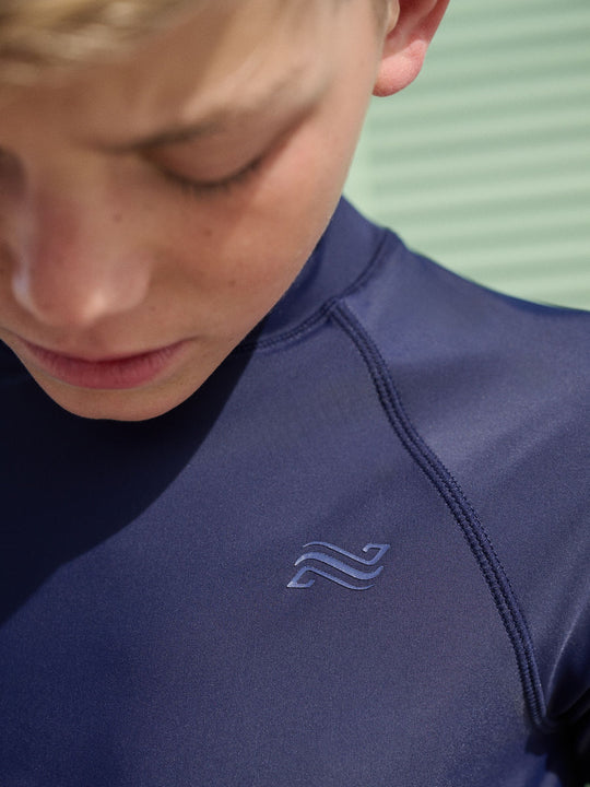Navy Short Sleeve Rash Vest (1.5-16yrs)