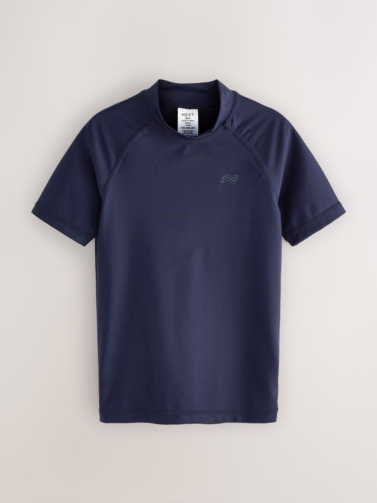 Navy Short Sleeve Rash Vest (1.5-16yrs)