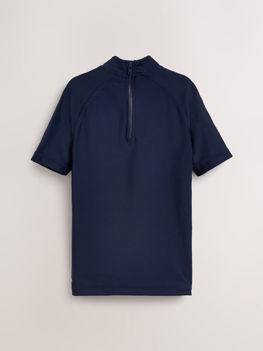 Navy Short Sleeve Rash Vest (1.5-16yrs)