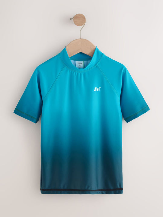 Blue Ombre Short Sleeve Rash Vest (1.5-16yrs)